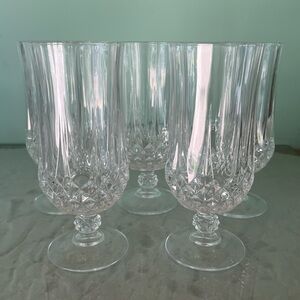 Set of 5 Cristal D’Arques-Durand Iced Tea Longchamp Glasses Drinkware Set